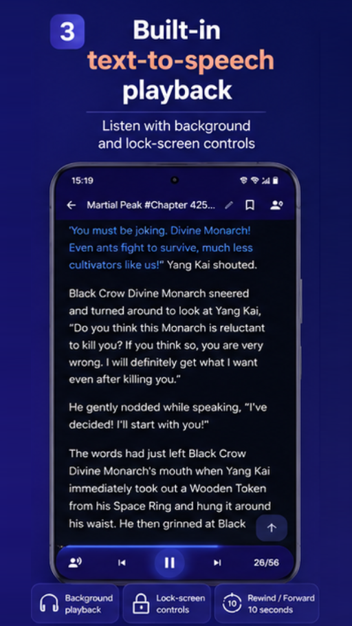 Text-to-speech playback